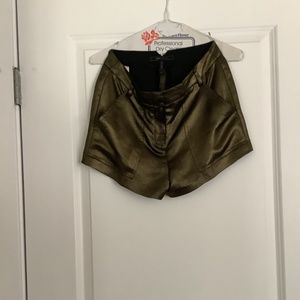 Bcbg Maxazria Metallic Gold Shorts